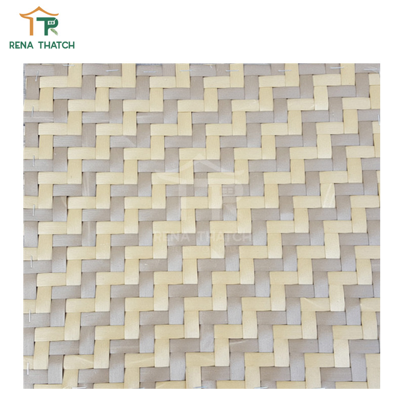 New Design Durable Artificial Bamboo Rattan Wall Ceiling Synthetic Rattan Weaving Material