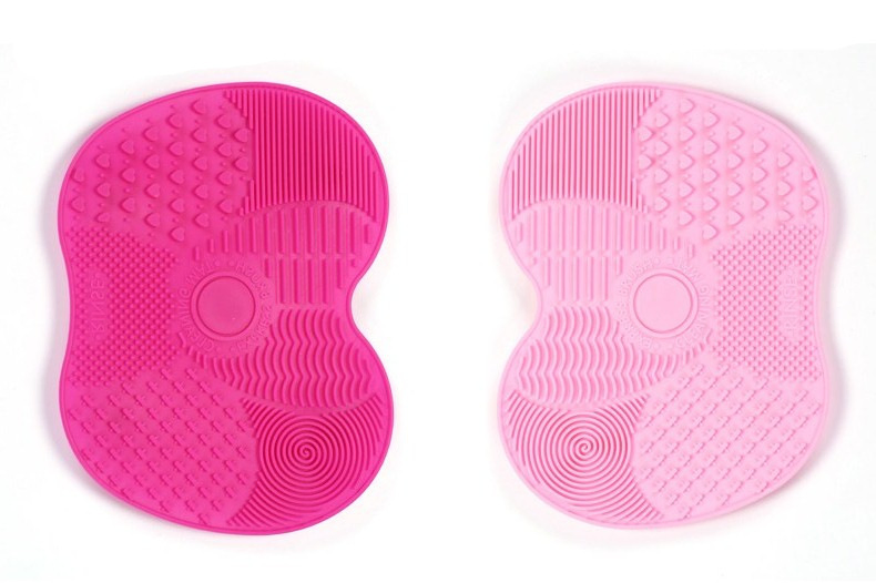 Small Size Silicone Makeup Brush Cleaner Pad Makeup Brush Cleaning Mat Cosmetic Brush Cleaning Mat Mini Washing Tool Scrubber