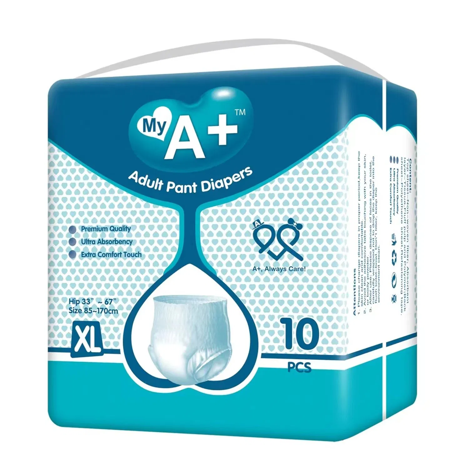 China Audlt Nappy Manufacturer Wholesale Leak Free Absorbent Adult Pant Diapers