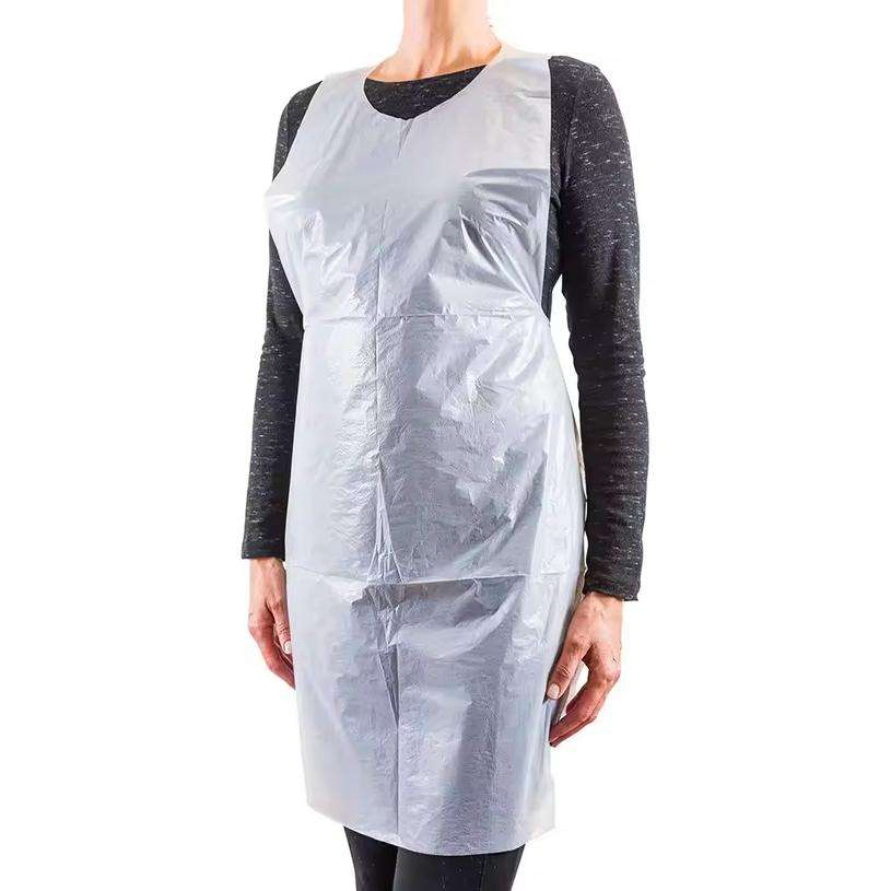 Wholesale Factory Price Aprons Disposable HDPE LDPE Plastic Polyethylene PE Apron Without Sleeves Sleeveless Apron