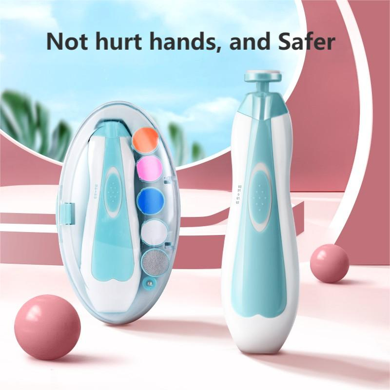 Wholesale Manicure New 6 in 1 Electric Baby Care Nail Clipper Safe Nail Cutter Baby Nail Trimmer Set Nail Polish for Nail Beauty