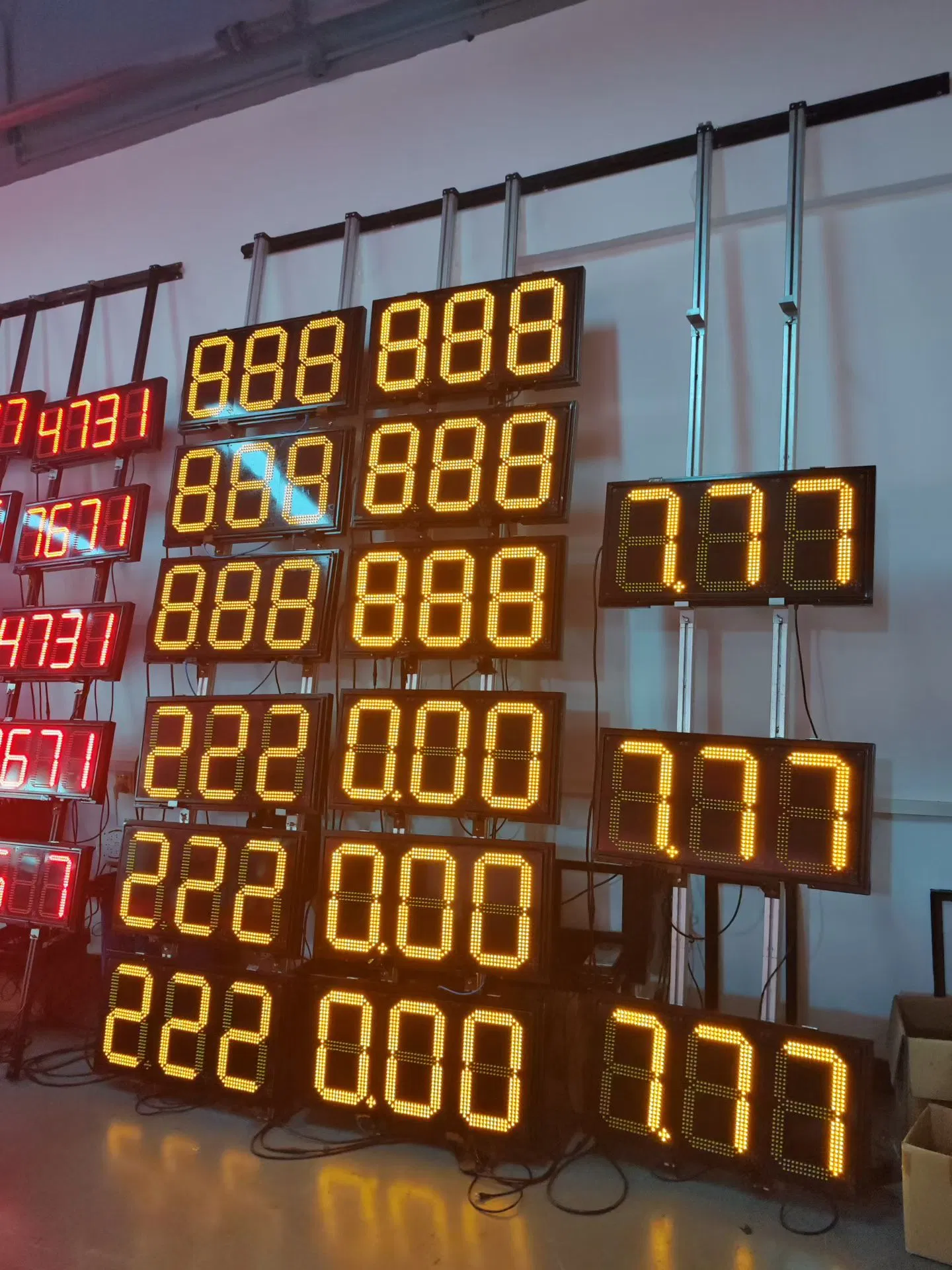 12 Inch 7 Segment LED Display for Gas Station LED Gas Station Price Sign - Outdoor Use, High-Visibility Design