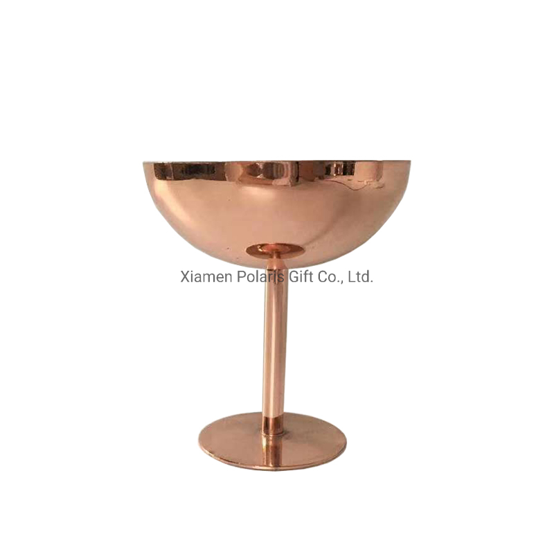 Durable Cocktail Stainless Steel Wine Goblet Cup for Pub Bar Restaurant Hotel