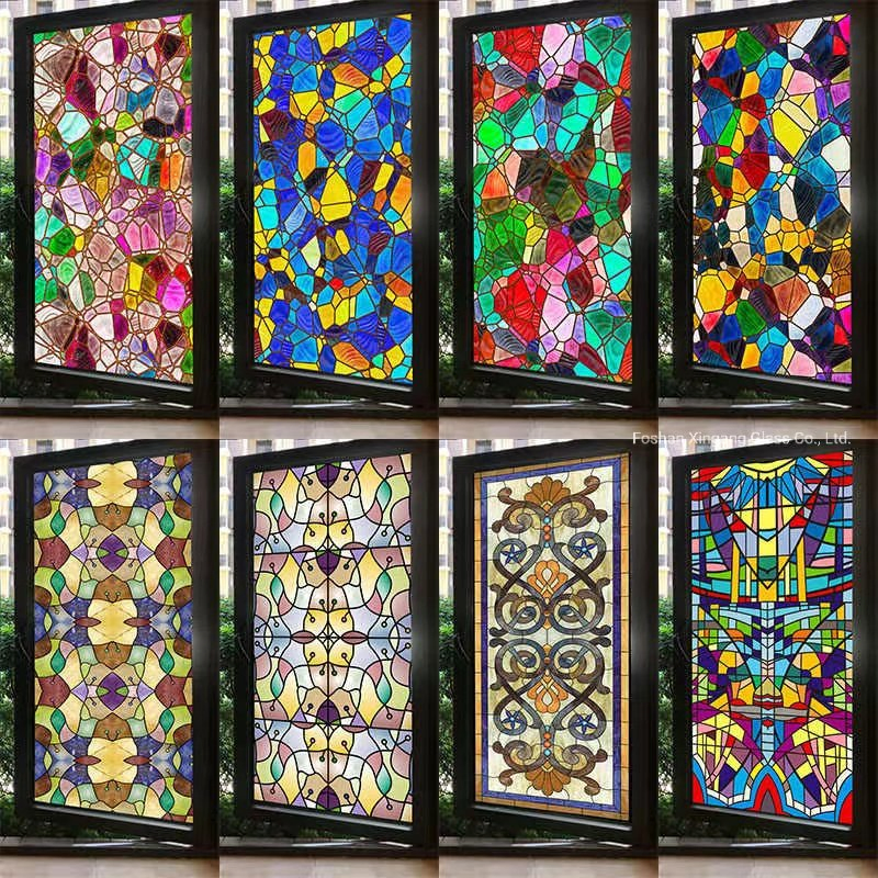 Cathedral Stained Glass for Doors/Windows /Wall Decorations