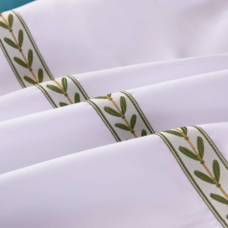 Textiles Parure De Lit 4 Pieces 3D Cotton Wool Hotel Bedding Set