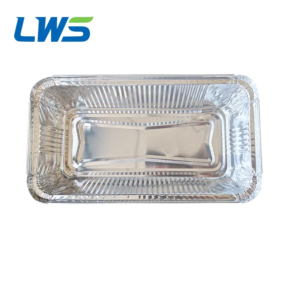 750ml 8.5*4.5'' Takeaway Disposable Aluminum Foil Food Tray for Baking Grilling BBQ