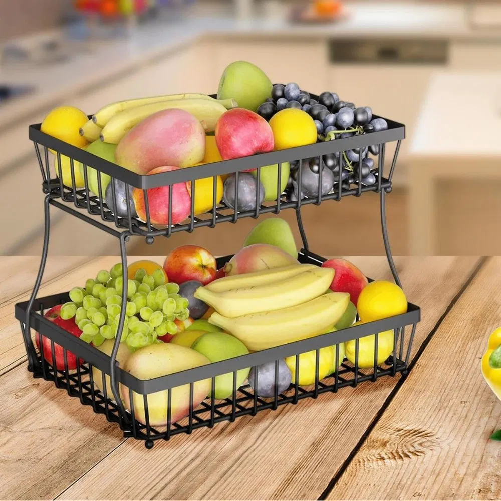 2-Tier Fruit Basket Countertop for Kitchen Mi27750