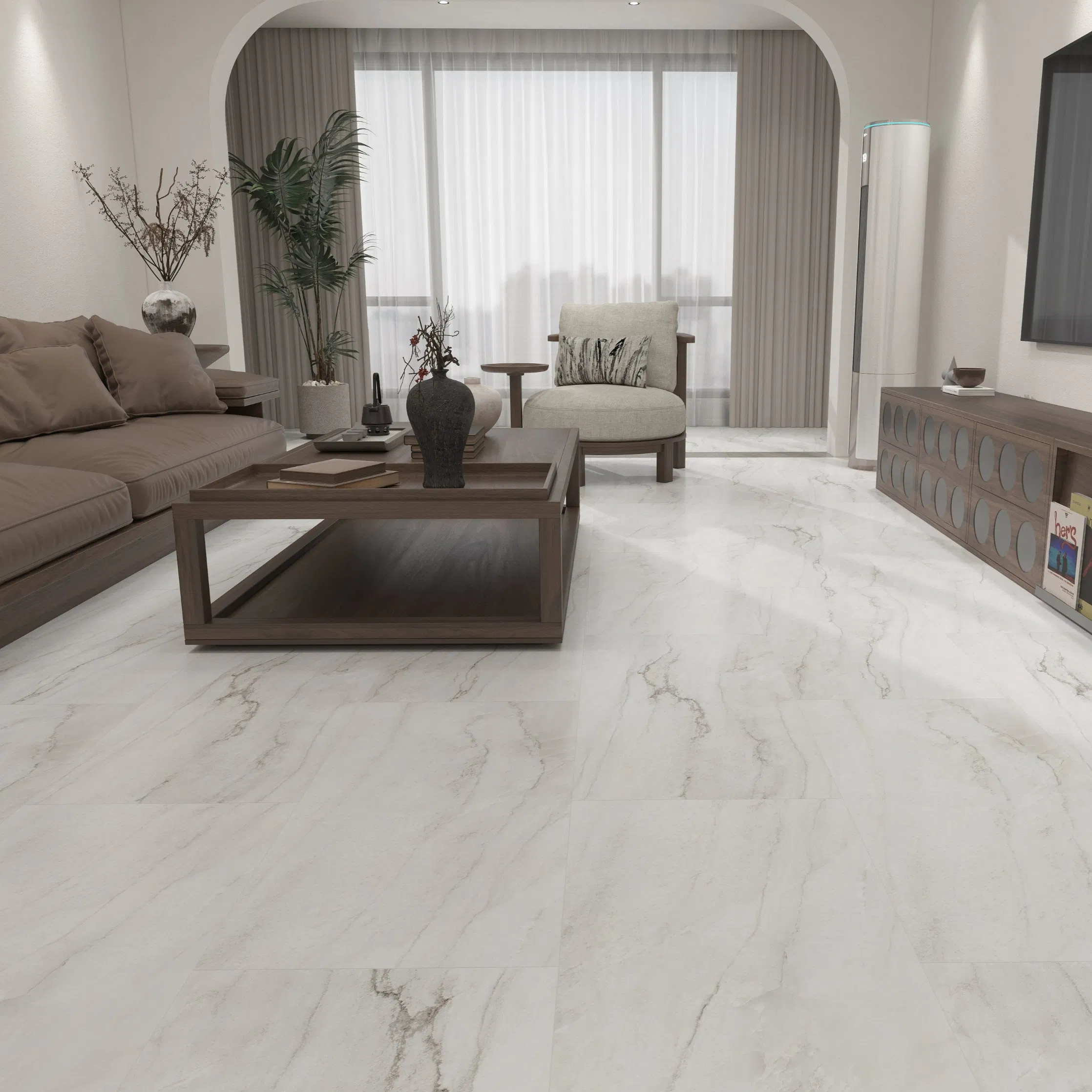 Виниловая плитка SPC с мраморным рисунком, замковое соединение