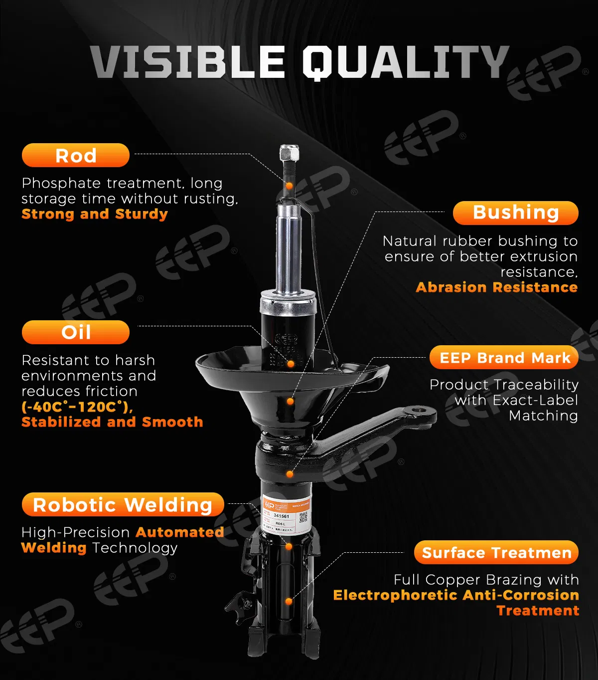 Автозапчасти Eep: амортизаторы для Toyota, Honda, Nissan, Mazda, Mitsubishi, Suzuki, Subaru, Hyundai, Kia