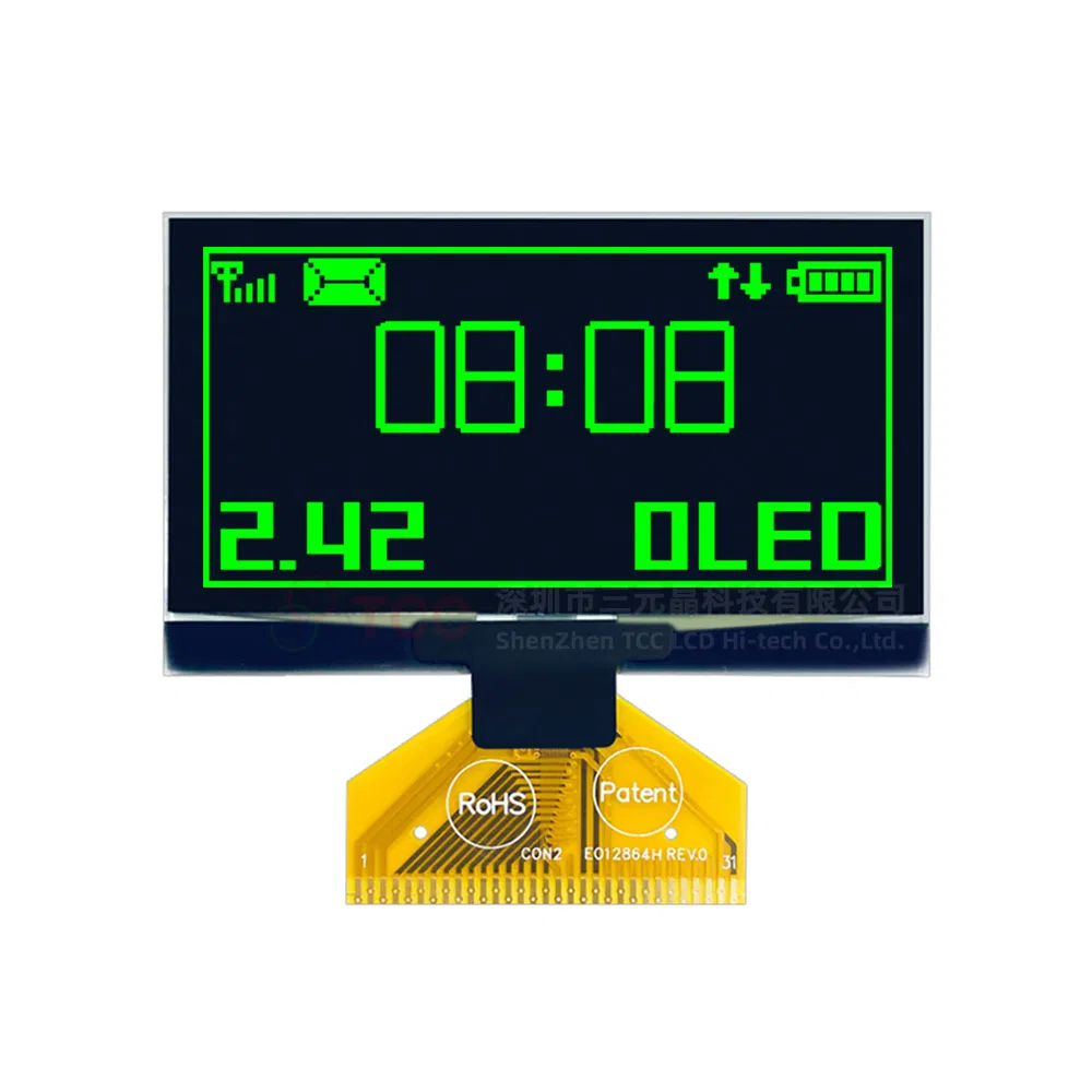 31 Pin 128X64 LCD Screen SSD1309 Driver Parallel Spi I2c Interface 2.42 OLED Display