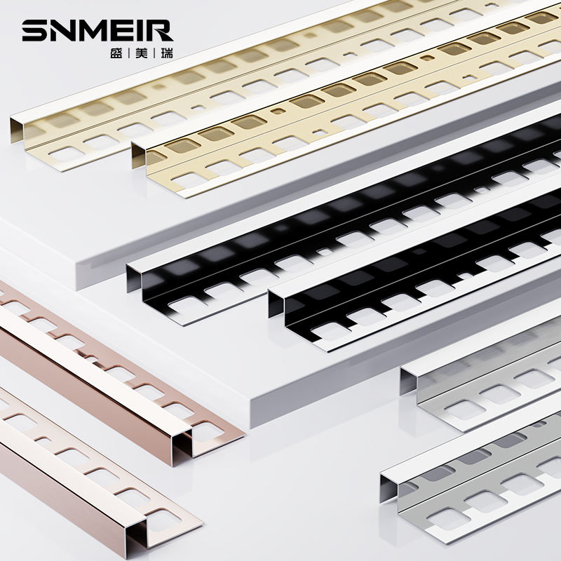 Foshan Factory Stainless Steel Profile Gold Strip Decoration Tile Corner Trim Stainless Steel