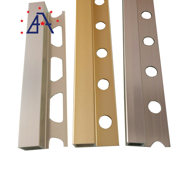 Multiple Options Stainless Steel Hotel Curved Lines Aluminum Metal Tile Trim