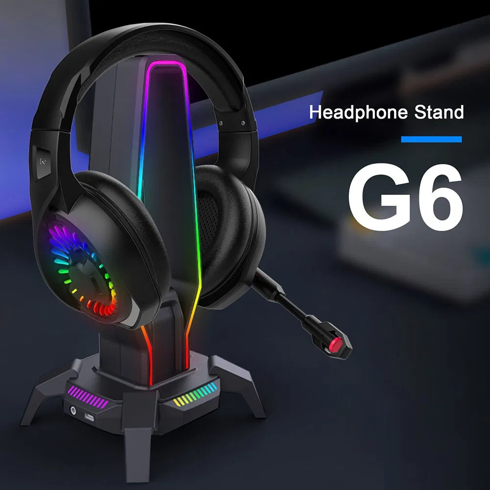 Factory Wholesale RGB Light Gaming Headset Headphone Display Stand Holder