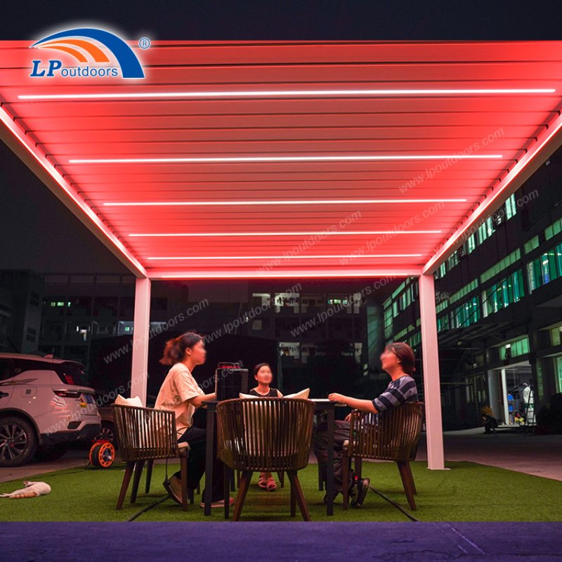 Versatile 13X20FT Motorized Aluminum Pergola with Elegant LED Lighting