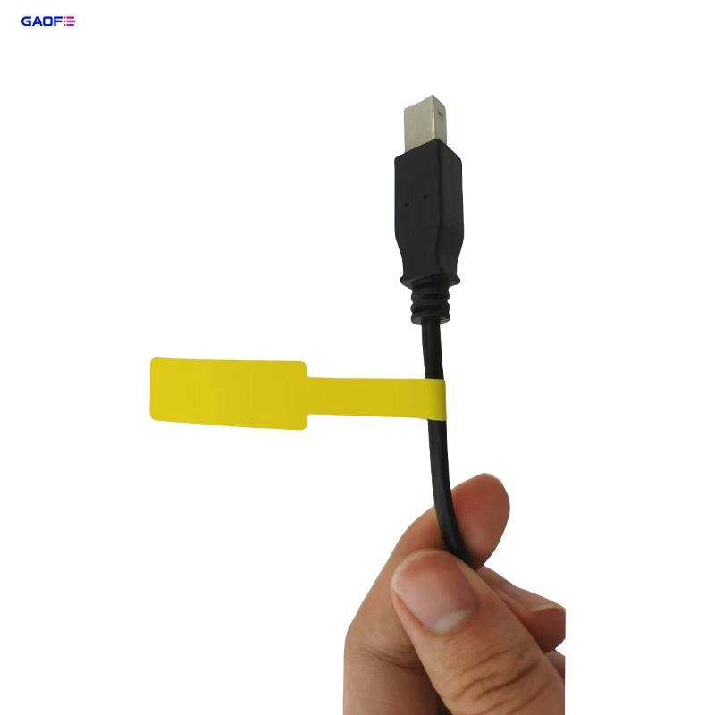 Stain Adhesive Yellow Network Cable Jewelry Price Tag Folding Label Sticker