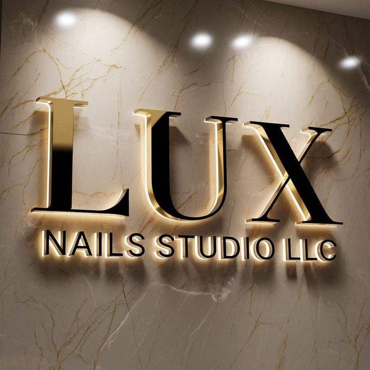 Chinahoo Customized Signs Mirror Gold Wall Sign LED Logo Signboard LED Store Building Open Sign for Business