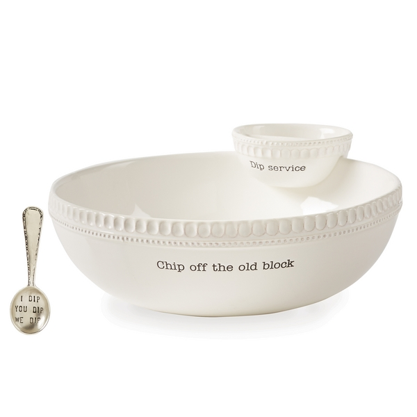 Silver Spoon Chip and DIP Potato Chip Bowl