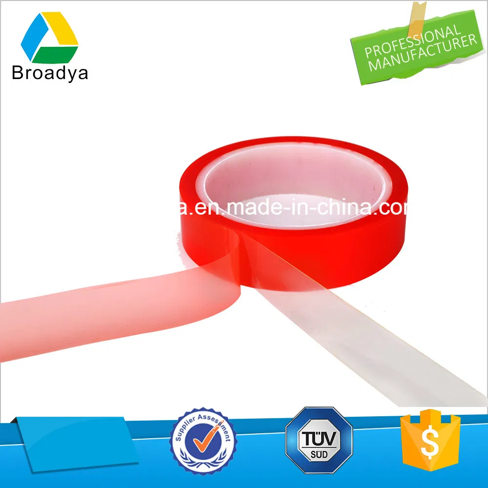 150mic*1240mm*100m Double Sided Transparent Pet White Paper Tape (BY6967W)