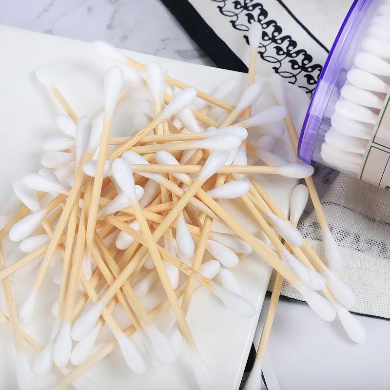 New Product 200PCS Bamboo Cotton Bud Makeup Remover Swab Mini Buds