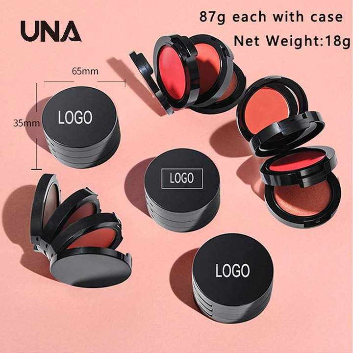 New Product No Logo Compact Stack 3 Layers Blush Cream Palette Private Label Vegan Blush Private Label