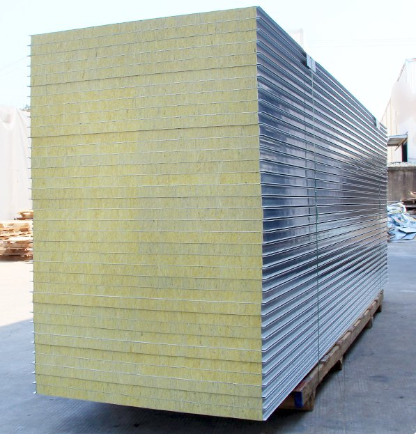 Customized Chinese Manufacture Price Customized Fireproof Prefabricated Container Home Roof Rock Wool Thermal Insulation Roofing Sandwich Board Wall Panel
