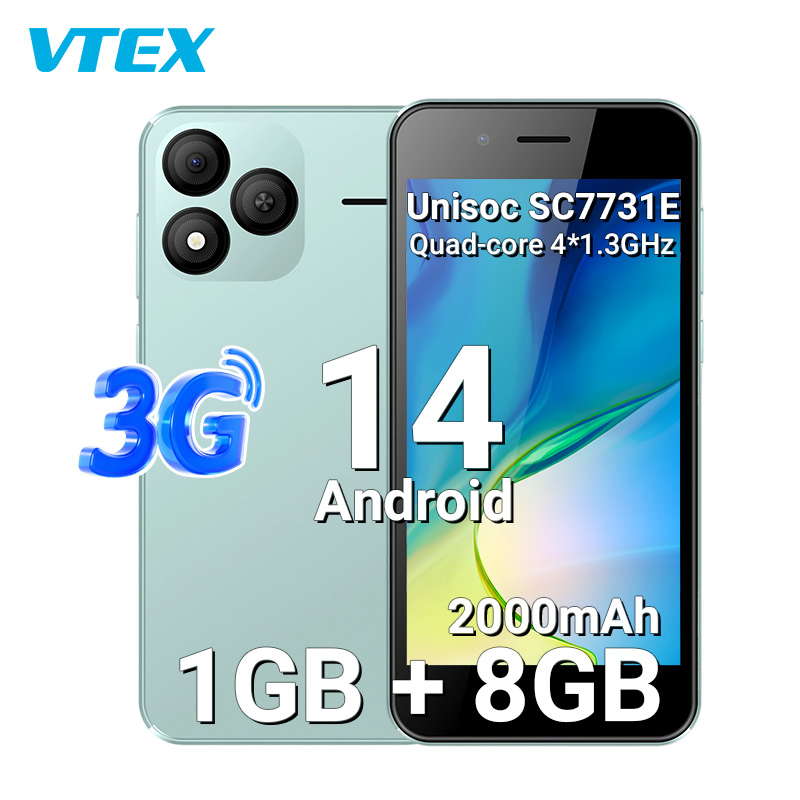 Смартфон 5 дюймов 3G, Android 13, 1+8 ГБ, 2000 мАч