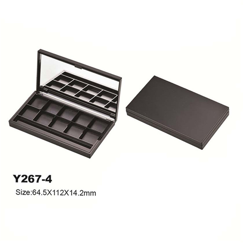 Unique Shape 1 Color Plastic Eye Shadow Palette Case Magnet Compact Box Cosmetic Packaging Y267-4