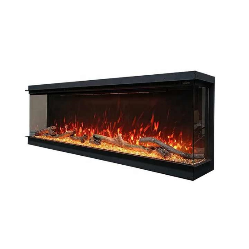 Good Fashion Customized Realistic Home Appliance Home Furniture 3 Sided Electric Fireplace