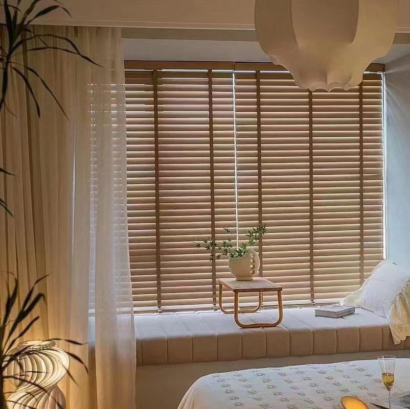 Heat Insulation Paulownia Wood 50mm Blinds Slats for Window Diaphragmation