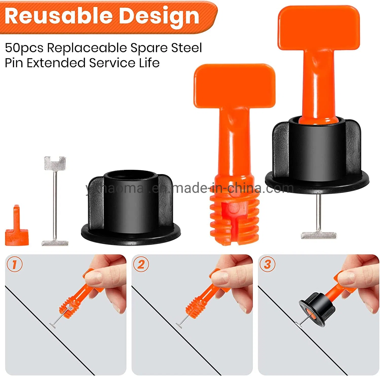 2022 Amazon Hot Sale Tile Leveling System 100PCS Ceramic Leveler 4PCS Special Wrenches 500PCS Tile Spacers 2mm Wall Tiling Tools