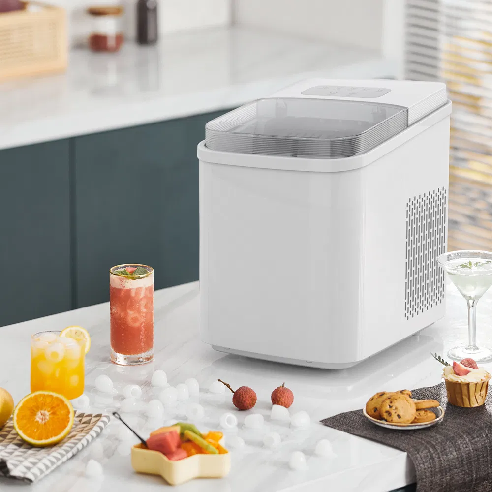 Countertop Ice Maker with Handle, 26lbs in 24hrs, for Home/Kitchen/Camping