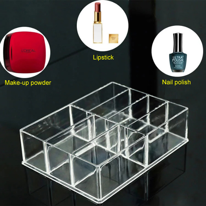 Acrylic Plastic Makeup Organizer for Nail Polish Cosmetics Storage