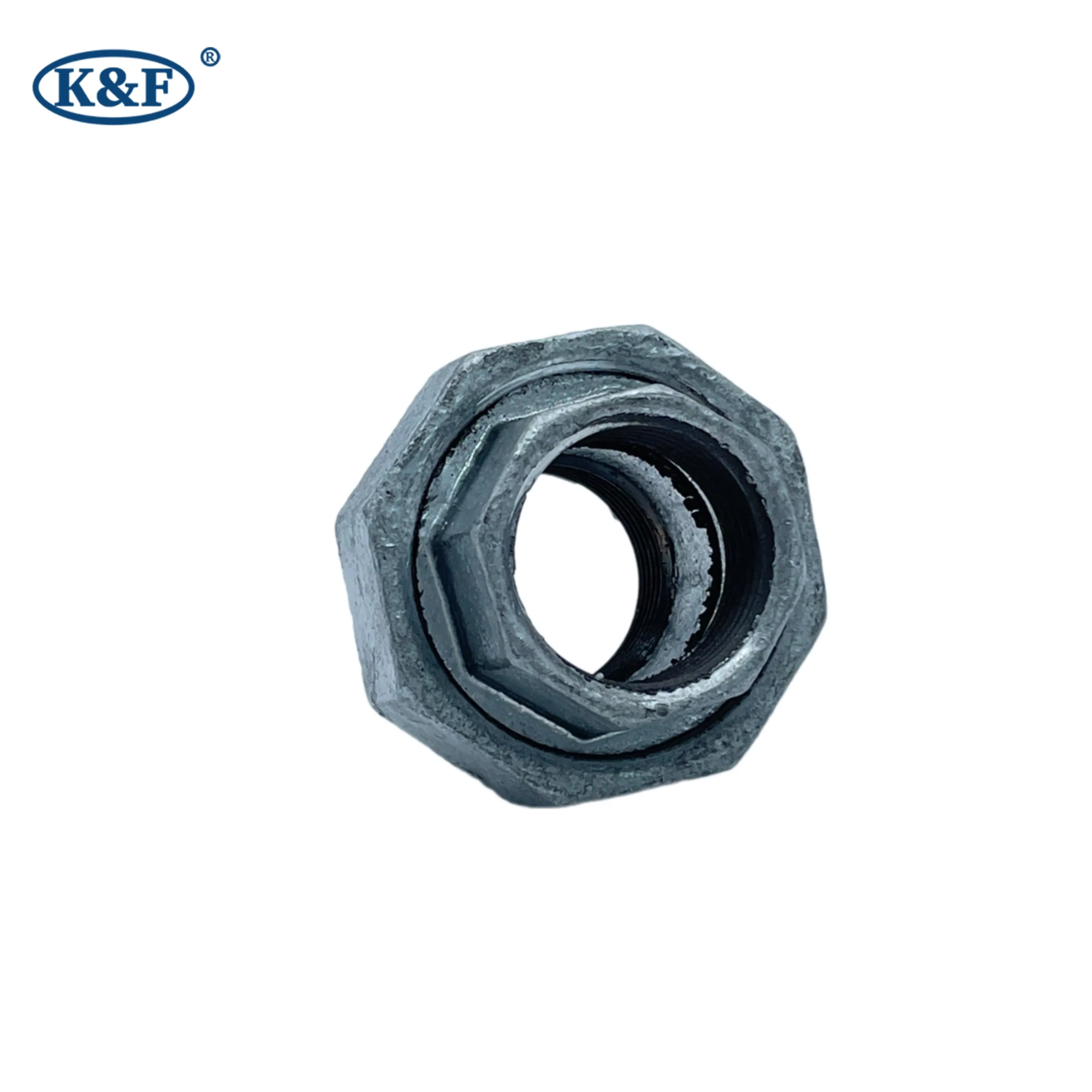 Kanaifu Water System Galvanized Malleable Iron Silver Pipe Fitting Union with FM UL