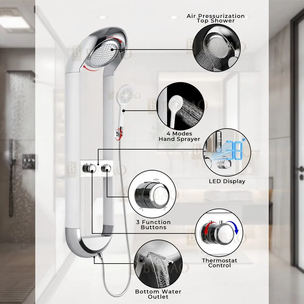 Stainless Steel Shower Column with Constant Temperature Control