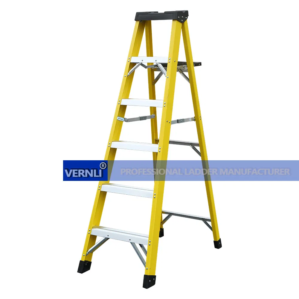 Type I II 200-250lbs 6FT 7FT 8FT Single-Sided Fiberglass Insulated Ladder