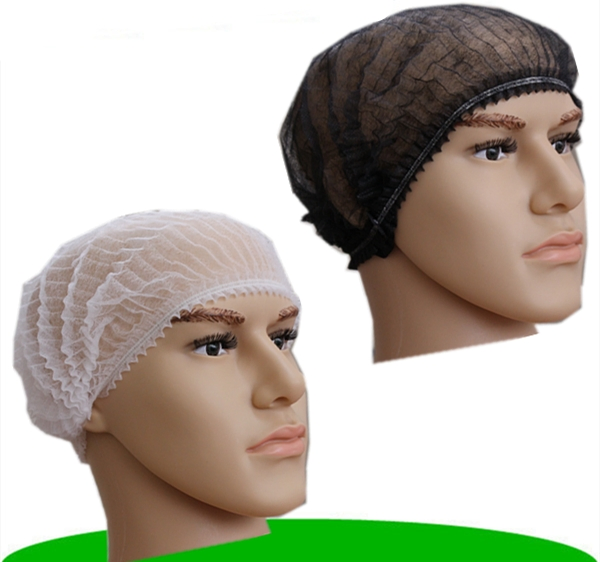 Food Processing Bakery Catering Disposable Non-Woven Head Cover Hairnets Clip Mop Cap