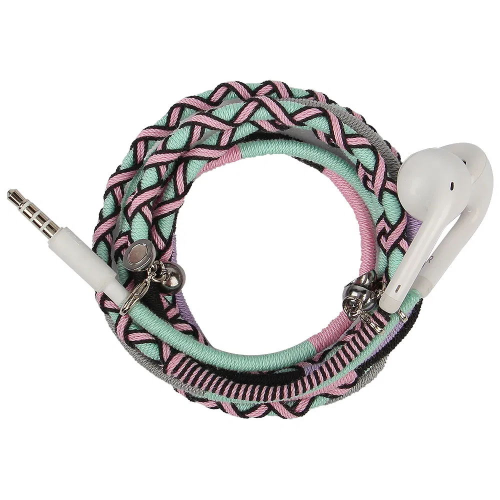Wristband Bracelet Braided Cord Earphone Headphone