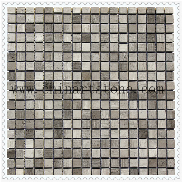 Мозаика из серого мрамора