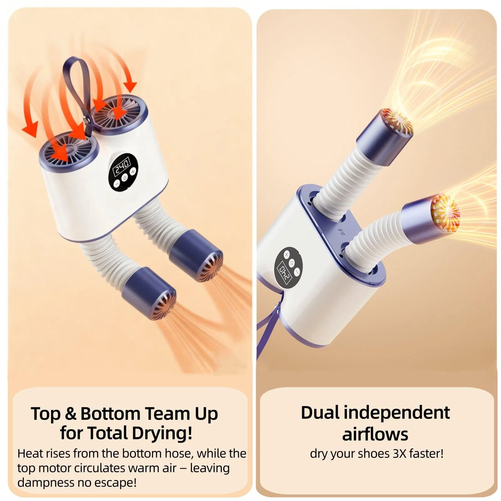 Сушилка для обуви с УФ-стерилизацией и подогревом 55°C