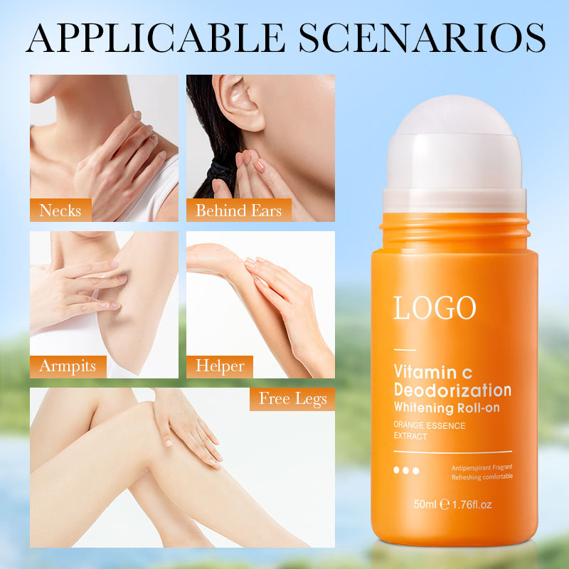 Ditong Best Selling Natural Orange Refreshing Comfortable and Lasting Fragrance Vitamin C Deodorizing Whitening Roll-on Antiperspirant