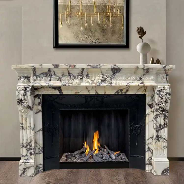 Modern Design Marble Fireplace High Quality French Marble Fireplace Mantel