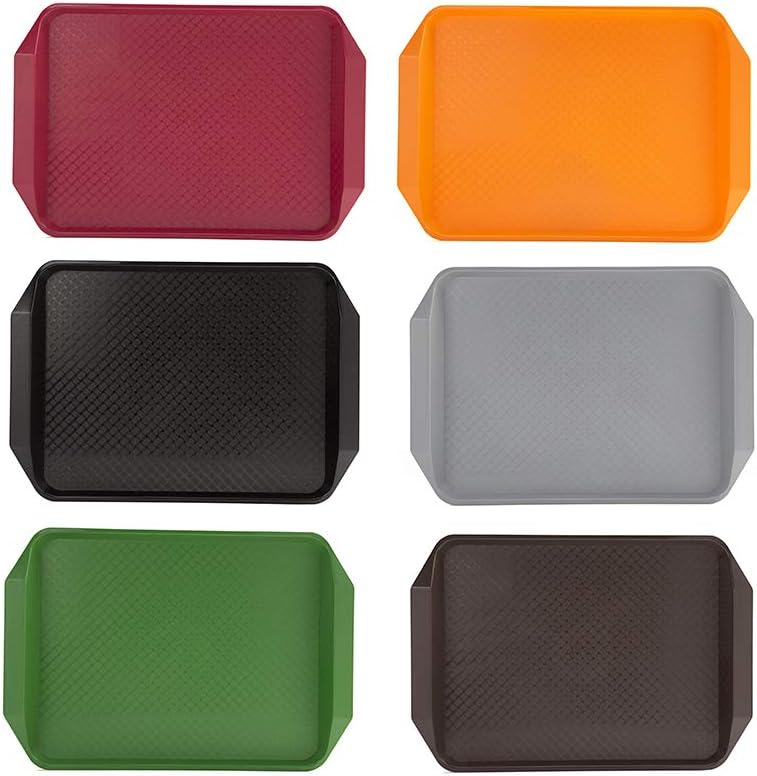 New Arrival Kitchen Utensils Anti-Slip Plastic PP Serving Tray for Hotel Fast Food