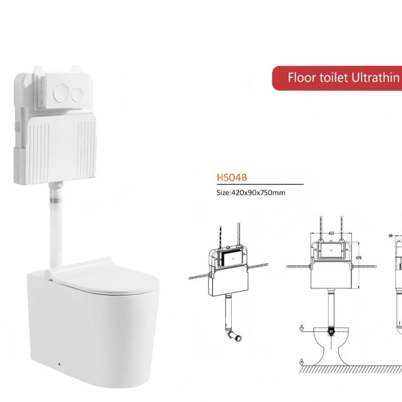 Sanitaryware Wall Hung Toilet Tank with Infrared Sensor Flush System Concealed Cistern
