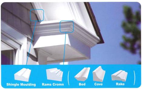 Weather-Proof Potentech PVC Rake Mould 1-1/16X2 Inch PVC Trim Moulding