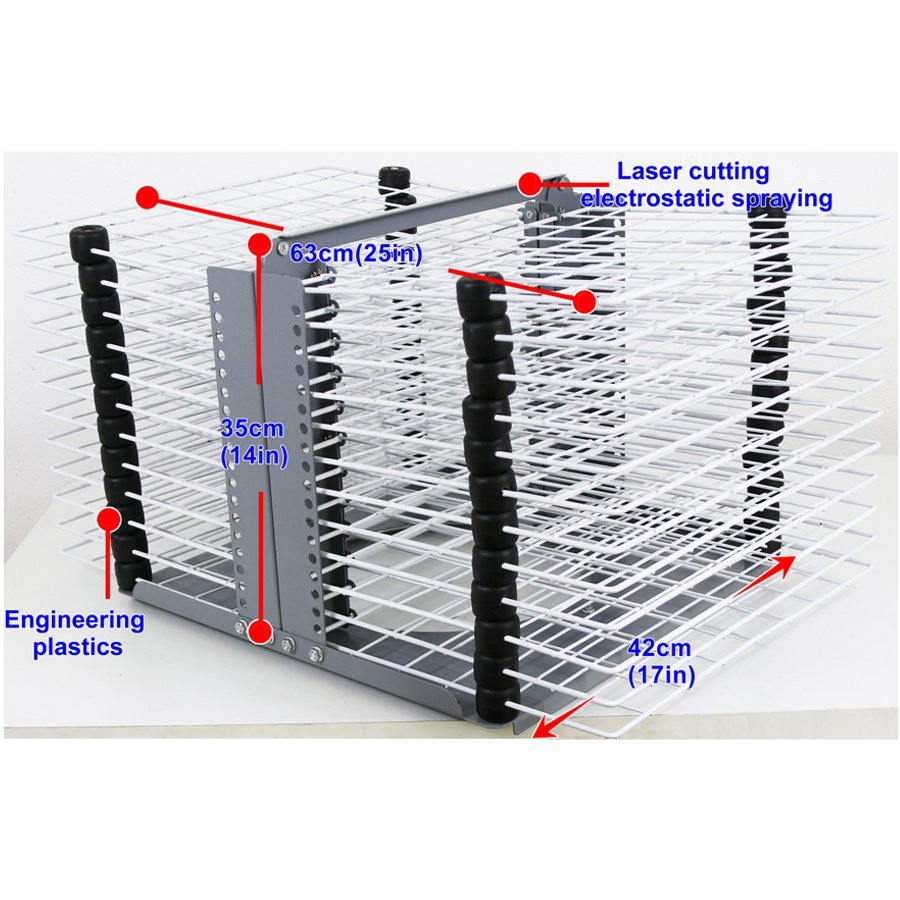 Desktop Placed Rotatable Drying Rack Light Eight Nickel-Plated Dense Mesh