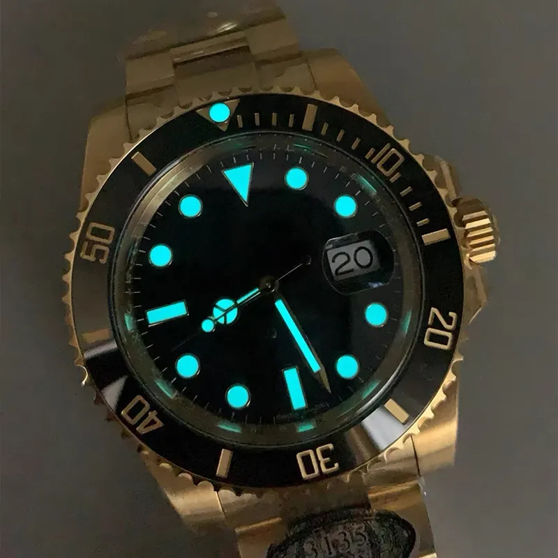 Super Watch, a 40mm All-Gold Black One From C Factory in a New Batch, Has a Dandong 3135 Movement Equipped.