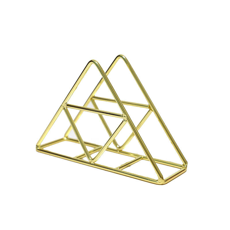 European Style Metal Triangle Paper Towel Napkin Holder Paper Towel Rack for Restaurant Coffee Shop and Hotel