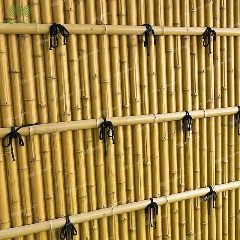 Outdoor Decoration Artificial Synthetic Bamboo Fencing Plastic Non Combustible Building Material