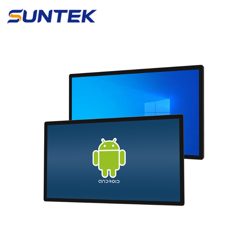 Suntek Industrial Control All-in-One Wall Advertising Machine 15.6/21.5 Inch Capacitive Touch Screen Display USB IR Android