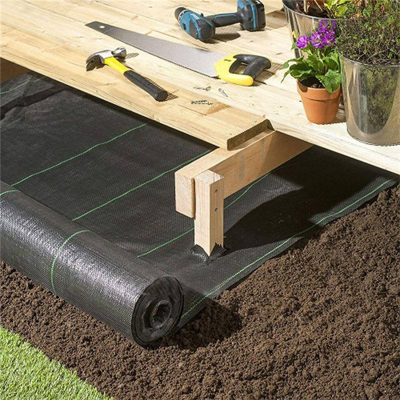 China Factory Produces PP Black and Green Woven Ground Cover